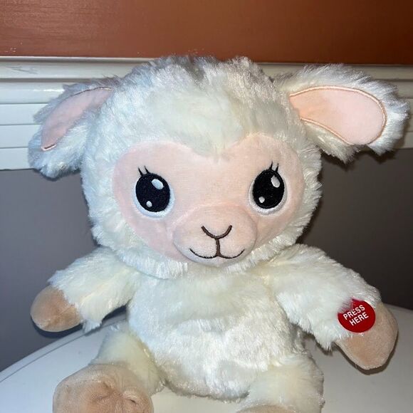 Lullabrites Musical Light Up Bedtime Sitting Lamb Stuffed Animal Plush Jay Play - Picture 4 of 13